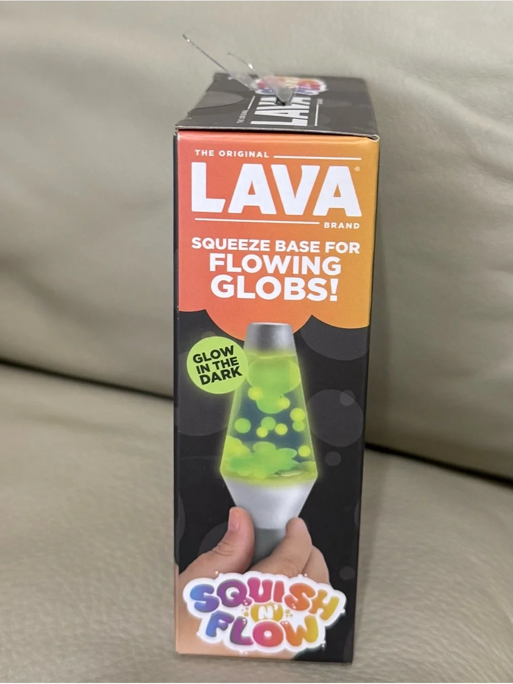 Schylling Lava Squish N Flow Squishy NeeDoh Glow In The Dark Purple Lava Lamp